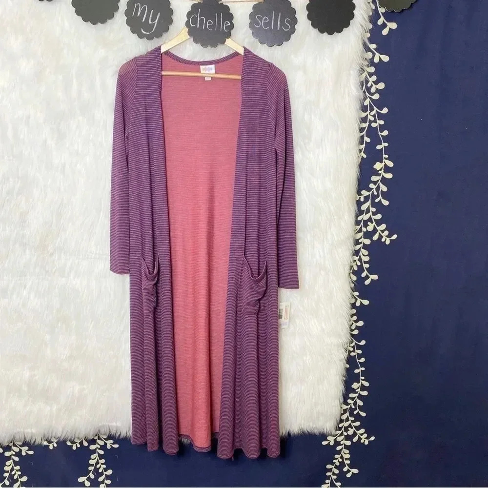 LULAROE Womens Small Sarah Long Duster Open Cardigan Casual Layering